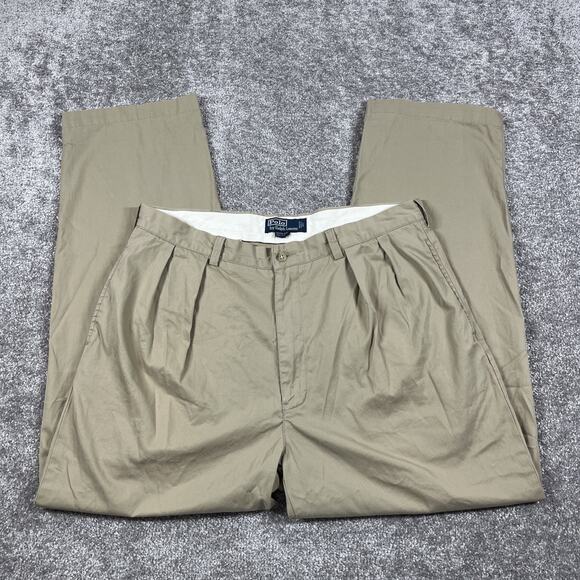 Polo Ralph Lauren Andrew Pant Mens 36 x 30 Pleated Cotton VTG (Sz Tag 38 x 30) - Picture 1 of 14